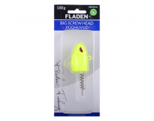 Джиг головка Fladen Big Screw Head Jig 100гр (Lumnious)