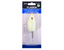 Джиг головка Fladen Big Screw Head Jig 200гр (Lumnious)
